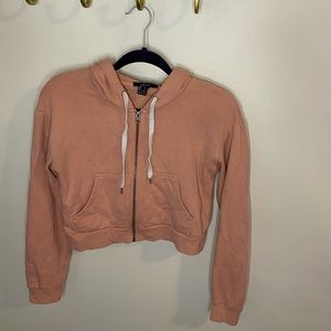 Pink cropped hoodie
